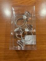 Nieuw in doosje: 4 “kristallen” (Kerst-) servetringen., Ophalen, Nieuw