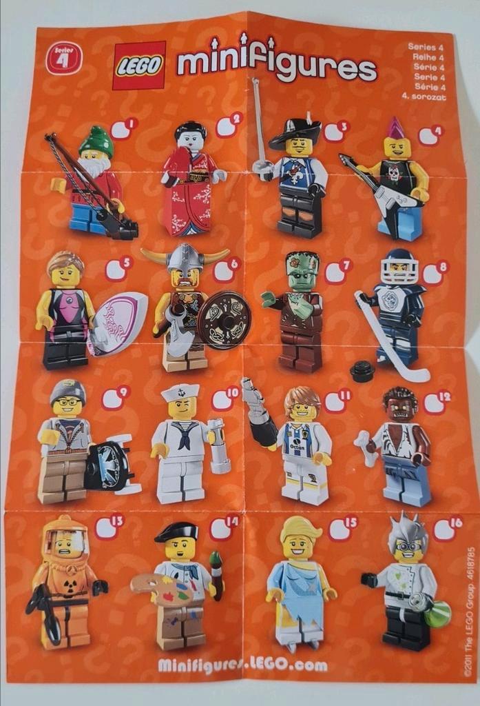 Lego 8804 Minifigures Serie 4, Kinderen en Baby's, Speelgoed | Duplo en Lego, Zo goed als nieuw, Lego, Complete set, Ophalen of Verzenden
