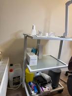 Inrichting voor werkplek professionele trolley met loep lamp, Ophalen, Gebruikt