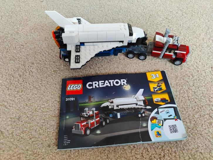 Lego Creator 3in1 31091. Vrachtwagen met Spaceshuttle, Kinderen en Baby's, Speelgoed | Duplo en Lego, Zo goed als nieuw, Lego