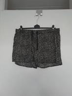 HEMA zwarte korte broek met wit vlekpatroon maat XL, Kort, Zwart, Maat 46/48 (XL) of groter, Ophalen of Verzenden