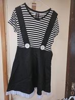 Gestreept jurkje met bretels - Maat L, Nederland, Ophalen, Zo goed als nieuw, Maat 42/44 (L)