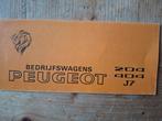 Peugeot 204 404 J7 bedrijfswagens pick-up schoolbus diesel, Ophalen of Verzenden, Gelezen, Peugeot