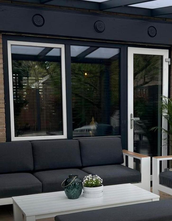 Kunststof Raam/kozijn met trippleglas!, Doe-het-zelf en Verbouw, Kozijnen en Schuifpuien, Gebruikt, Overige typen, Kunststof, 150 tot 225 cm