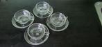 Jenaer theeglazen 4 stuks vintage, Ophalen of Verzenden, Overige stijlen, Kop(pen) en/of Schotel(s), Glas