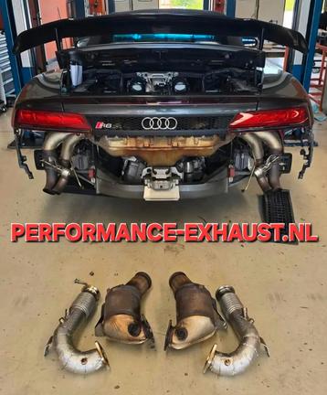Uitlaat rvs OPF DELETE pijpen AUDI R8 V10 5.2L OPF MODEL ZIE beschikbaar voor biedingen