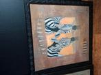 Dieren schilderij, Huis en Inrichting, Ophalen, Zo goed als nieuw, Hout, 50 tot 75 cm