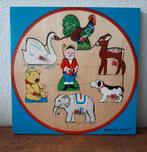 Vintage houten Simplex Toys puzzel Dieren, Ophalen of Verzenden, Zo goed als nieuw