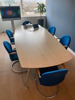 Vergadertafel met 6 stoelen, Ophalen, Gebruikt, 100 tot 150 cm, Degelijk