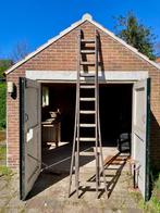 Oude houten ladder tweedelig, Doe-het-zelf en Verbouw, Ladders en Trappen, Gebruikt, Trap, Opvouwbaar of Inschuifbaar, 4 meter of meer
