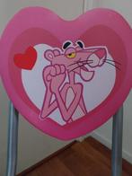 Prachtig retro PINK PANTHER stoeltje, zilver en rose., Huis en Inrichting, Stoelen, Ophalen, Zo goed als nieuw, Overige kleuren