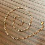 14K Gouden 585 Bicolor Valentino Ketting 7,4 gram 39cm lang, Sieraden, Tassen en Uiterlijk, Kettingen, Ophalen, Zo goed als nieuw