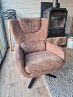 Draaifauteuil in cognac kleur, Ophalen, Zo goed als nieuw, 75 tot 100 cm, 50 tot 75 cm