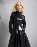 Prachtige jurk met hoge hals, tm 6XL, Verzenden, Nieuw, Zwart, Onder de knie
