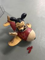Disney - Micky Mouse in vliegtuig - collectors item!, Verzamelen, Disney, Ophalen, Mickey Mouse, Gebruikt, Beeldje of Figuurtje