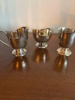 Verzilverd roomkannetjes set, Antiek en Kunst, Curiosa en Brocante, Ophalen of Verzenden
