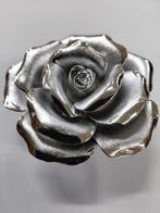 Set van 2 keramiek rozen, zilverkleurig, 9x9 cm, Verzamelen, Ophalen of Verzenden, Nieuw, Dier