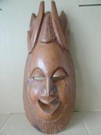 Afrikaans masker man met baard 59cm hardhout D.R.C. Congo