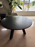 Woood Rhonda zwarte ronde eettafel 130cm, Ophalen, Zo goed als nieuw, 75 cm of meer, 100 tot 150 cm