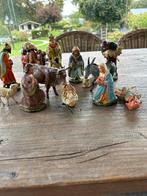 Oude Papiermaché Kerststalbeelden, Antiek en Kunst, Ophalen of Verzenden