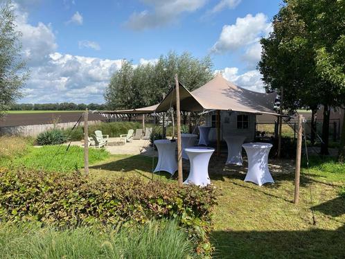 Luxe Stretchtent te huur - 5x10 meter - incl. Op- en afbouw, Tuin en Terras, Partytenten, Zo goed als nieuw, Overige typen, 2 meter of meer