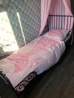 Kinderbed meegroeibed metaal, Kinderen en Baby's, Kinderkamer | Bedden, Ophalen, 70 tot 85 cm, Zo goed als nieuw, Matras