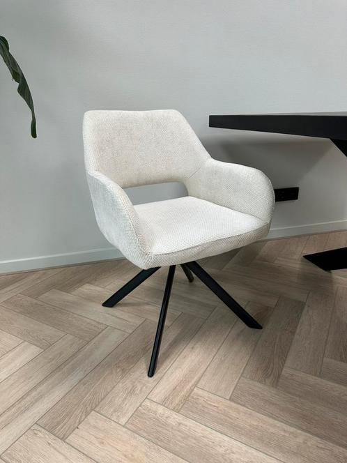 Prachtige draaibare eetkamerstoelen eettafel stoelen - beige, Huis en Inrichting, Stoelen, Nieuw, Vier, Stof, Overige kleuren