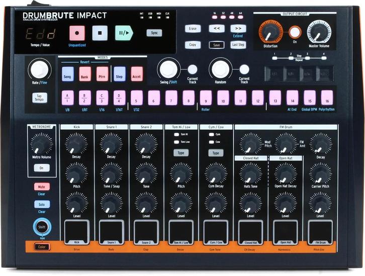 Arturia DrumBrute Impact – Analoge drum machine, Muziek en Instrumenten, Drumcomputers, Zo goed als nieuw, Overige merken, Ophalen of Verzenden