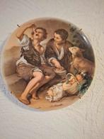 Antiek Limoges Wandbord met Kinderen, Ophalen