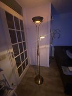 Bronze staande schemerlamp met aparte leeslamp, Huis en Inrichting, Lampen | Vloerlampen, Ophalen, Gebruikt, Metaal, 150 tot 200 cm