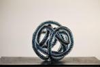 Decoratief Blauw Glazen Knot – Glas, Antiek en Kunst, Antiek | Glas en Kristal, Ophalen of Verzenden