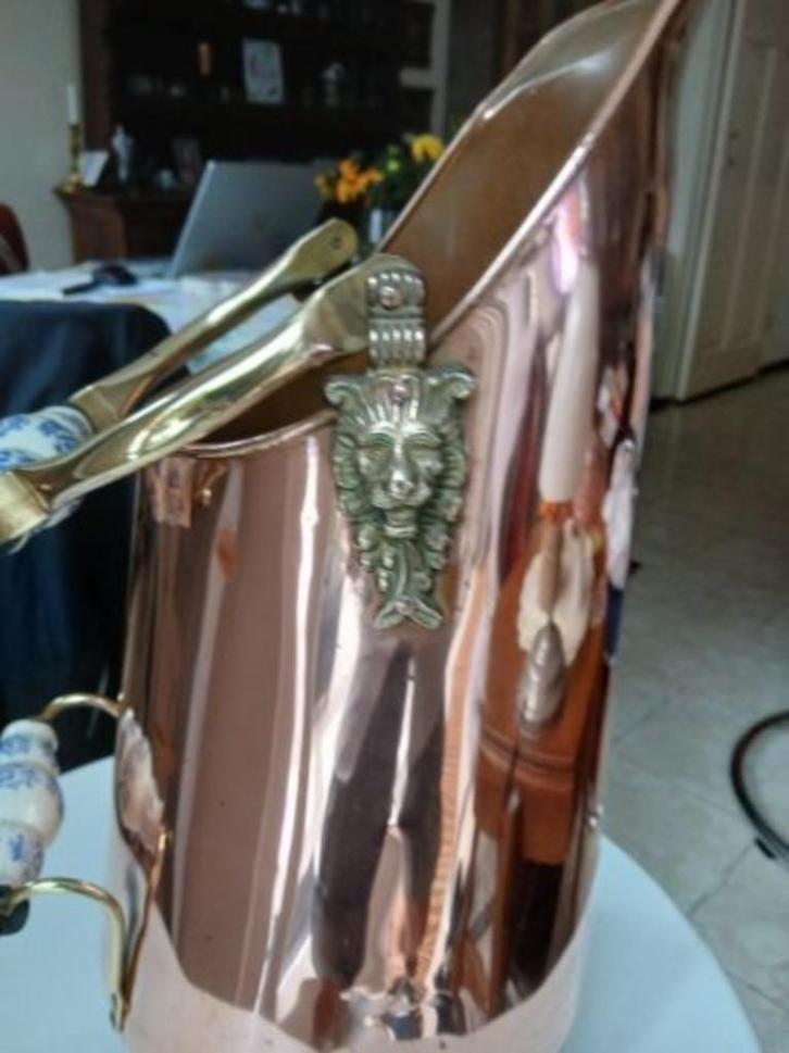 Mooie oude roodkoperen Kolenkit,(adv.nr.323), Antiek en Kunst, Antiek | Koper en Brons, Koper, Ophalen of Verzenden