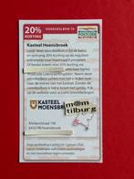 Voordeelbon 70 Kasteel Hoensbroek 20% korting, Tickets en Kaartjes, Kortingen en Cadeaubonnen, Drie personen of meer, Kortingsbon
