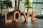 Houten XL love licht letters te huur, Ophalen, Zo goed als nieuw, Geboorte of Huwelijk