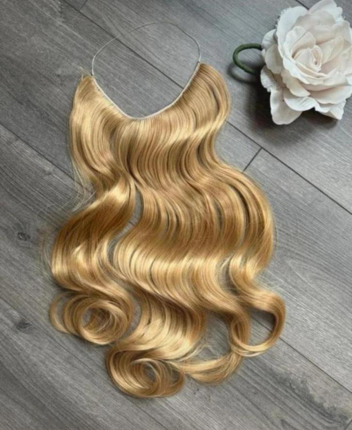 Hairextension 60 cm honingblond - NIEUW, Sieraden, Tassen en Uiterlijk, Uiterlijk | Haarverzorging, Nieuw, Pruik of Haarverlenging