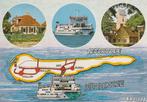 AMELAND Huis Witte Veerboot Toren Landkaart, Gelopen, Waddeneilanden, Verzenden, 1980 tot heden