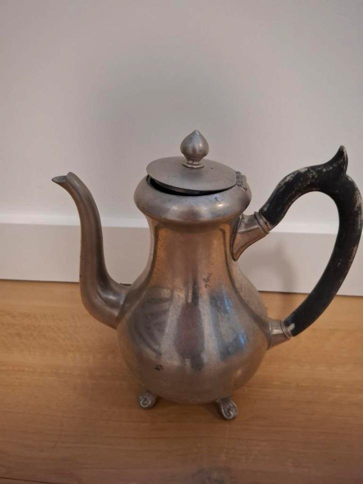 Oude Tinnen Theepot, Antiek en Kunst, Antiek | Tin, Ophalen of Verzenden