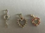 Set van 3 zilverkleurige hangers, Ophalen of Verzenden, Zo goed als nieuw, Hart, Zilver