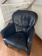 Leolux excalibur zwart leer., Huis en Inrichting, Fauteuils, Ophalen, Gebruikt, Leer