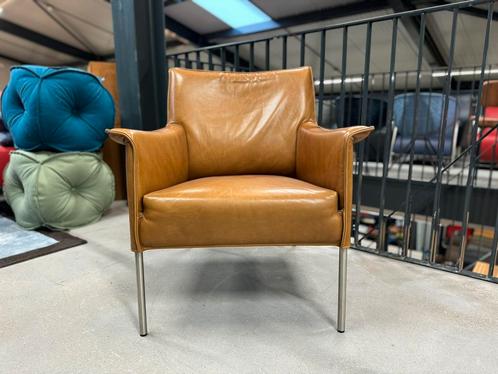 Design on stock Limec Fauteui Bruin leer Design stoel, Huis en Inrichting, Fauteuils, Zo goed als nieuw, Leer, 75 tot 100 cm, Ophalen of Verzenden
