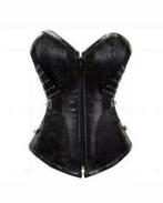 Prachtige corset met leren details, tm 2XL, Verzenden, Body of Korset