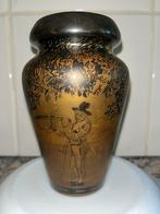 Koperen vaasje met Duitse (?) voorstelling, Ophalen of Verzenden