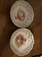 2x Dresden Schaaltjes met Fruitmotief, Antiek en Kunst, Antiek | Porselein, Ophalen