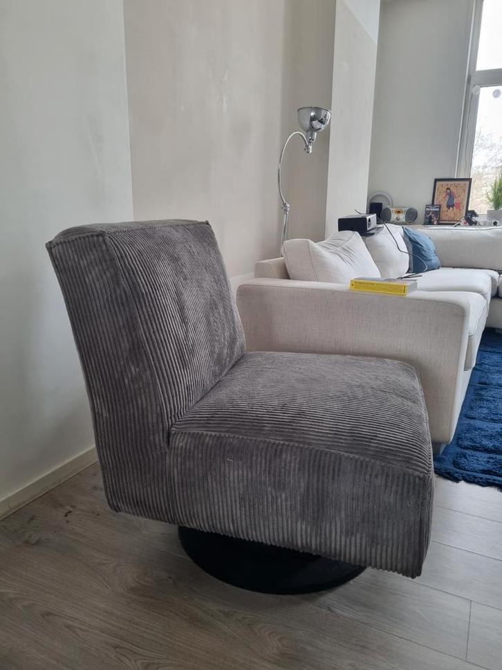Draaifauteuil Stuttgart Ribcord Leenbakker, Huis en Inrichting, Fauteuils, Nieuw, Stof, 50 tot 75 cm, 75 tot 100 cm, Ophalen