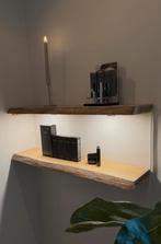 Mooie houten wandplanken inclusief verlichting, Ophalen, Zo goed als nieuw