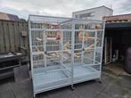 Papagaaienkooi. Lengte 2 m,breete1 m hoog 1,80., Dieren en Toebehoren, Ophalen of Verzenden, Zo goed als nieuw, Metaal, Vogelkooi