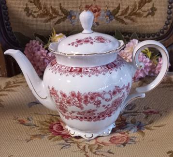 Mooie brocante theepot, Theresia rood, Seltmann Bavaria beschikbaar voor biedingen