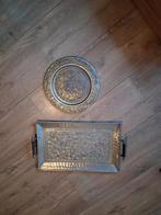 Schaal en dienblad, Ophalen, Rond, Metaal