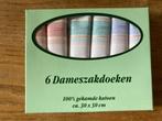 Vintage zakdoekjes dames zakdoek 100% gekamde katoen (nieuw), Antiek en Kunst, Ophalen of Verzenden