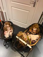 Oude poppenwagens met poppen, Antiek en Kunst, Antiek | Speelgoed, Ophalen
